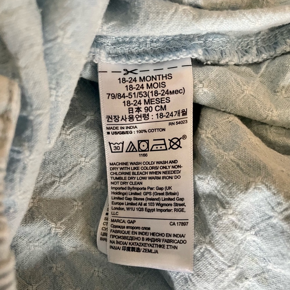 Baby Gap denim onesie size 18-24M - Picture 3 of 5
